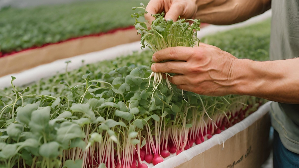 Harvesting And Storing Rambo Radish Microgreens