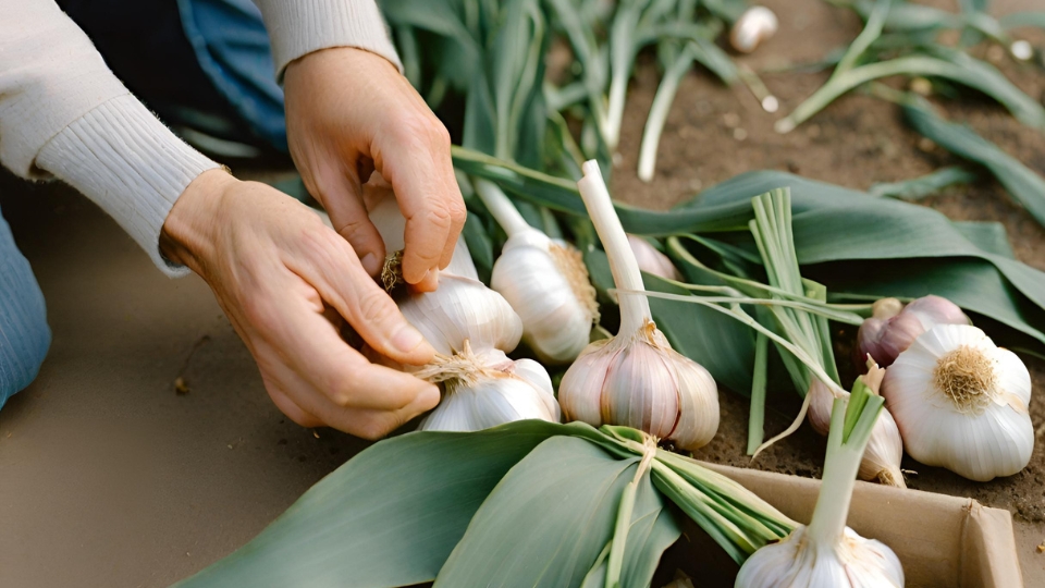 Identifying Garlic Maturity Signs