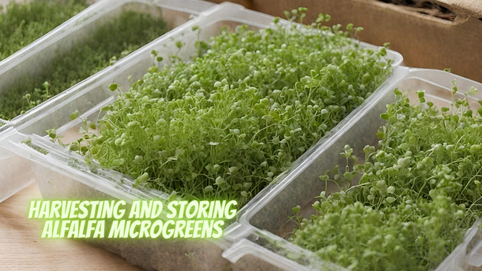 Harvesting And Storing Alfalfa Microgreens